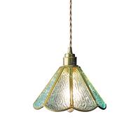 WQHPLMD Chandelier en Verre Bubble Bleu Japonais, pellicule rétro à tête, Feux Suspendus Simples, décoration de la Maison, Chambre, Salon, Salle des Enfants, Bureau