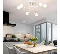 WQHPLMD Chandelier Lamps Semi-Embedded Ceiling Lamp Brushed Antique Gold Lighting 6 Lights Nordic Home Decoration