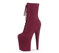 WQHPLMD Chaussures de fête de Plate-Forme pour Femmes Chaussures de Danse 20 cm Talons Aiguilles, 8 Pouces de Danse scène de fête avec des Talons, Bottines d'origine Chinoise