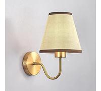 WQHPLMD Classic Bedside Gooseneck Sconce with Fabric Shade and Gold Headboard Light Fixture for Living Room Bedroom Hotel