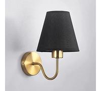 WQHPLMD Classic Bedside Gooseneck Sconce with Fabric Shade and Gold Headboard Light Fixture for Living Room Bedroom Hotel