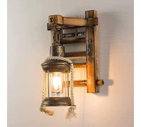 WQHPLMD Classic Retro Wood Wall Light - E27 Kerosene Lamp for Living Room, Bar, Dining Room & Stair Lights