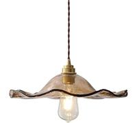 WQHPLMD Cognac Glass Chandelier, Creative Single Head Spot, Japanese Brass Chandelier, Adjustable, Can be Hung in The Kitchen Island, Dining Room, Living Room, Home Place Single Head Chandelier