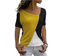 WQHPLMD Coming Thin Summer Casual Women T Shirts Short Sleeve Fashion Patchwork Slim Irregular Women Clothes Long Summer Shirt Tops