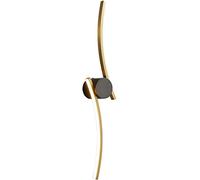 WQHPLMD Contemporary Copper Wall Sconce with Brass Headboard and LED Light - Geometric for Living Room, Bedroom