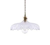 WQHPLMD Creative Nordic Chandelier Umbrella Glass Chandelier Powerful Industrial Retro Kitchen Island Flower Glass Hanging Light Drop Chandelier Tableware Corridor Lighting ha