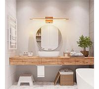 WQHPLMD Creative Nordic Solid Wood Mirror Front Wall Lantern LED Light - Warm and Safe Lighting