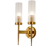 WQHPLMD Creative Wall Sconce with High Light Transmission and Retro Minimalist Stripe - for Dining Room, Bedroom, Living Room & Bedside Lamp