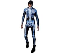 WQHPLMD D Costumes squelettes - Spooky 3 D, Costume de Bodys réaliste, Tenue