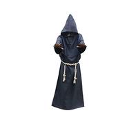 WQHPLMD Dark Green Halloween Cosplay Costume Medieval Monk Robe, Priest Clothing for Adults Dark Green