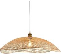 WQHPLMD Décoration de la Maison côtière Boho luminaire en Bambou Naturel Asie du sud-est ce rotin Chapeau de Paille Suspension Vintage tissé Plafond Lampe Suspendue pour Salle à Manger Cuisine