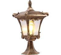 WQHPLMD Die-cast Aluminum Post Lamp with Waterproof and Weather Resistant for Outdoor Use - Garden, Patio & Yard Lighting