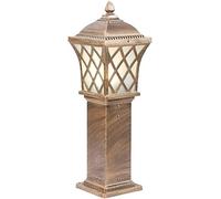 WQHPLMD Die-cast Aluminum Post Light Fixture Clear Glass Shade Rustproof Outdoor Garden Pathway Lighting V1
