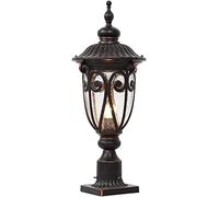 WQHPLMD Die-cast Aluminum Post Light Fixture Clear Glass Shade Rustproof Outdoor Garden Pathway Lighting V1