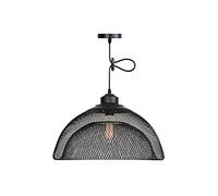 WQHPLMD E27 Géométrique Black Black Double Couche Cage en Fer Hanging LAMPINE Retrait Retrait Porche Industriel Porche Pendante avec Cordon réglable