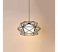 WQHPLMD e27 Nordic Chandelier Industrial Pendant Light Single Head Band Iron Basket Lamp Body Glass Lamp Shade Ceiling Pendant Lamp Minimalist Restaurant Bar Chandeliers Hanging Lights