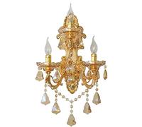 WQHPLMD Éclairage Mur de lit pour Chambre à Coucher, Lampe Wall en Alliage Zinc Cristal Style européen, troisième Niveau d'espace de Salle à Manger, intérieur, avec Abat-Jour