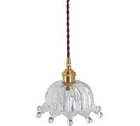 WQHPLMD Elegant Art Deco Chandelier - Clear Glass and Metal, Minimalist for Living Room Dining Room