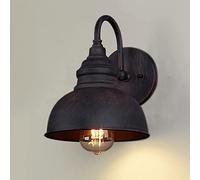 WQHPLMD Elegant Industrial Matte Black Wall Sconce with for Bedroom, Living Room Headboard Garage Porch E26/ E27 Light
