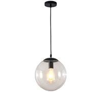 WQHPLMD Elegant Industrial Sphere Chandelier Clear Glass Pendant Light for Living Room, Bedroom and Hallway