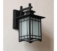 WQHPLMD Elegant Vintage Outdoor Wall Light with Retro Appeal and Anti-Scratch Glass Lampshade - Decorative for Any Property