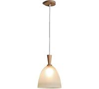 WQHPLMD Elegant Wood Chandelier for Kitchen, Dining Rooms & Living Rooms - Minimalist Style Solid Wood Lampshade with Glass Shade