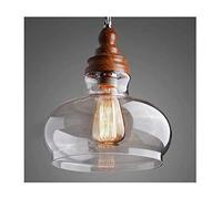 WQHPLMD Europe du Nord de Style Rural Rétro Personnalité créative en Bois de Bois de Grain de Bois Suspendu Barre de Restauration Chandelier E27