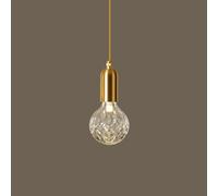 WQHPLMD Europe Restaurant Dining Room Chandelier Creativity Bedroom Bedside Lamp American Bar Counter Aisle Stairs Small Ceiling Lamp Fashion Gold Glass Hanging Lights hangi