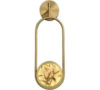 WQHPLMD Geometric Bedside Lamp for Living Room Decor - New Chinese Brass Enamel LED