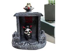 WQHPLMD Halloween Decorations Outdoor Tombstones - Resin Cemetery Skeleton Statue,Signs