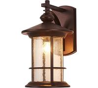 WQHPLMD IP44 Waterproof Outdoor Vintage Wall Lantern Aluminum Metal Sconce - for Villa, Garden and Street Lighting