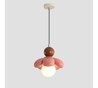 WQHPLMD Jolie Fleur Suspendue Suspension Chambre d'enfant décoration de la Maison en Verre de Lait Lampe Unique îlot de Cuisine Boho côtier Nordique Petit de Plafond Rose pour Chambre
