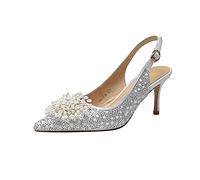 WQHPLMD Ladies Party Dress Shoes Womens Pointed Toe Pumps Bridal Shoes Prom Party Dress Pumps Wedding Shoes for Bride Wedding Sandals Origin China