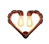 WQHPLMD Lampe d'Artisan Industriel Heart-Shaped Vintage Love Lamp Éclairage en Fer forgé E27, Sconce de Balconie