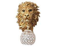 WQHPLMD Lantern Art Wall Light Éclat Lion Head Antique Crystal Lamp for Living Room Bedroom Corridor Bar Restaurant