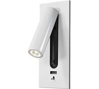 WQHPLMD LED Adjustable Reading Lamp with USB Port for Bedroom & Living Room Aluminum