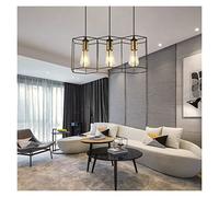 WQHPLMD LED Chandelier Hanging e27 Lamp Geometric Metal Frame Lamp Suitable for Creative Light Above The Table Bedroom