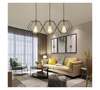 WQHPLMD LED Chandelier Hanging e27 Lamp Geometric Metal Frame Lamp Suitable for Creative Light Above The Table Bedroom