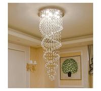 WQHPLMD LED Crystal Chandeliers Light Fixture for Staircase Stair Lights Luxury Hotel Villa Vanity Bedroom Hanging Lamp