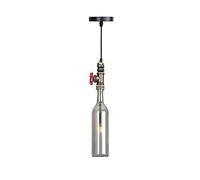 WQHPLMD LED g4 3w Pendant Light Water Pipes Chandelier Retro Industrial Wind lndoor Lighting Creative Wine Bottle Shape Ceiling Lights for Clothing Store Restaurant Hotel Bedroom