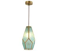 WQHPLMD LED Lights Color Chandelier Glass Droplight Brushed Brass Hanging Lamp Base Three-Tone Light Fixture Suitable for Dining Room Bedroom Bedside Bar Porch