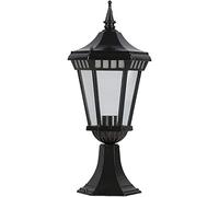 WQHPLMD LED Rustproof Cast Aluminum Post Light Fixture Garden & Patio Lighting Outdoor Pole Lamp with Weather Resistant Mounting Base and LED Dusk to Dawn Switch