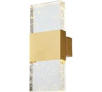 WQHPLMD Light Luxury Square Rain Flower Transparent LED Lamp Shade Wall Mount Sconce for Bedroom, Living Room and Study