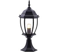 WQHPLMD Lighting Post Outdoor Garden Antique Decorative Aluminum Lamp Clear Glass Shade Die-Cast Lamp Light Fixtures IP54 Waterproof Hardwired