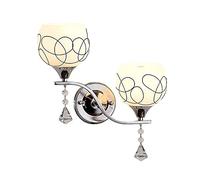 WQHPLMD Lighting Sconce Luxe Crystal Wall Lamp Elegant Contemporary E27 Socket Home Decor Bedroom Living Room Bathroom Dining Room