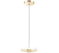 WQHPLMD Luminaires Suspendus LED Modernes, Lampe dorée, décoration de Feuille de, 3 lumières suspendues, de Salle à Manger, 30W/40W, de Hall d'entrée, Haut Plafond, escalier, éclairage de