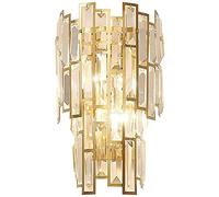 WQHPLMD Luxury Crystal Wall Sconce, Elegant and Stylish K9 Clear Crystals for Living Room, Corridor, Balcony & Aisle