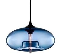 WQHPLMD Luxury Indigo Chandelier for Living Room and Dining Areas - 28 cm Diameter