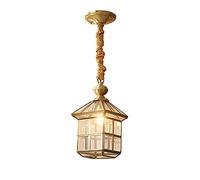 WQHPLMD Machine Creativity Chandelier Lighting with House Shape lampshade Adjustable Height Fixture Finish for Bedroom, Living Room, Dining Room, Island Hallway entryway