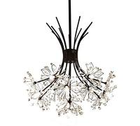 WQHPLMD Machine Crystal Dandelion Chandelier Black Fireworks Pendant Light Pendant Light Flush Mount Ceiling Lighting Fixture Compatible with Living Room Dinning Table